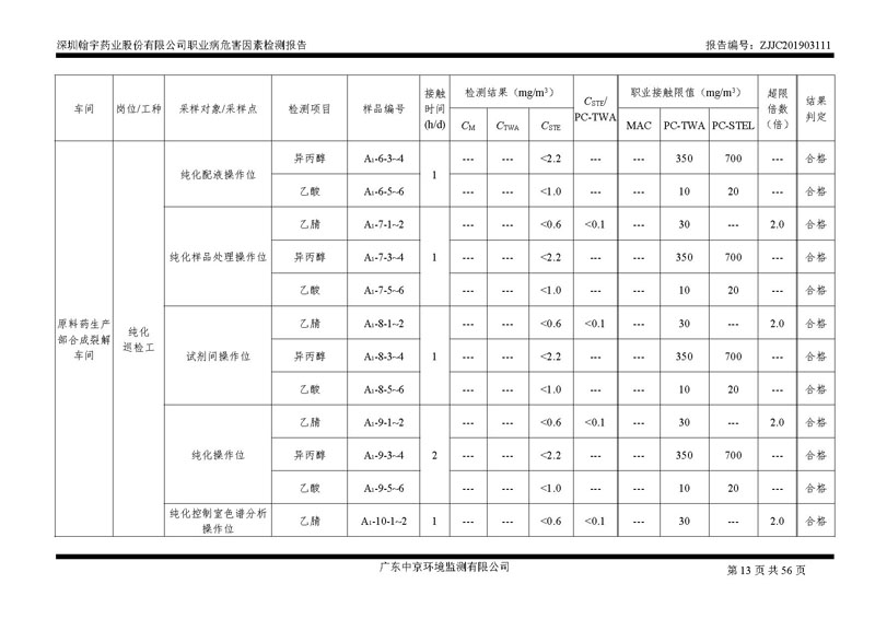 _深圳尊龙凯时-人生就是搏药业股份有限公司南山定期检测报告_页面_13